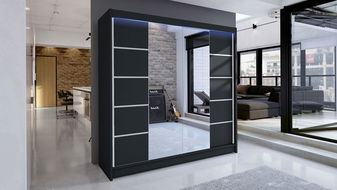 Gardróbszekrény Ramon V (fekete)