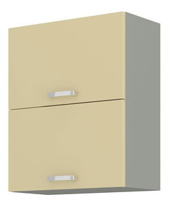 Gornji kuhinjski ormarić Kelyn 60 GU 72 2F (krem sjajna + siva)