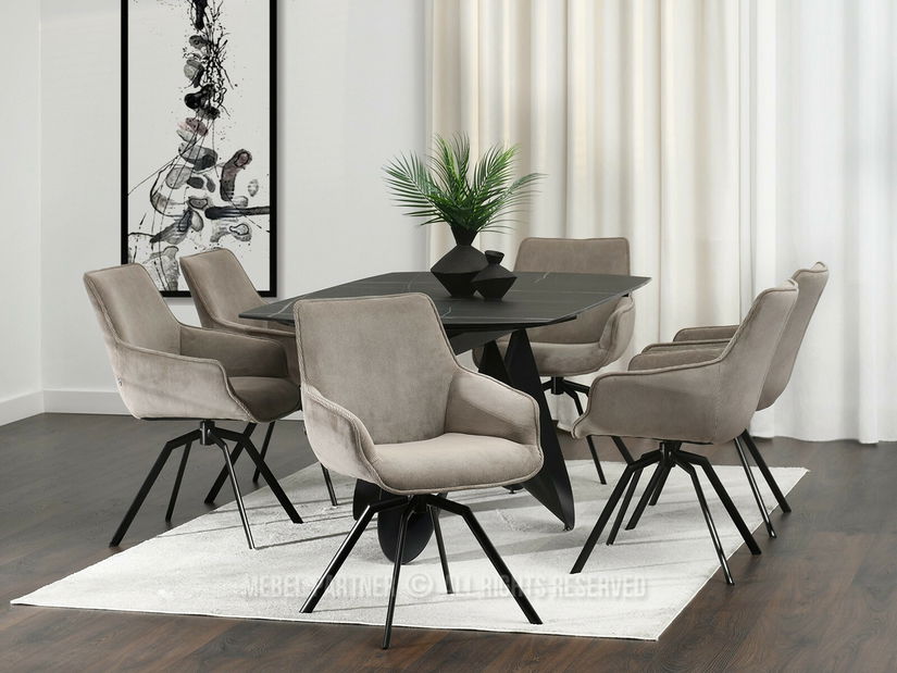 Szék Liam (sötét bézs + fekete)