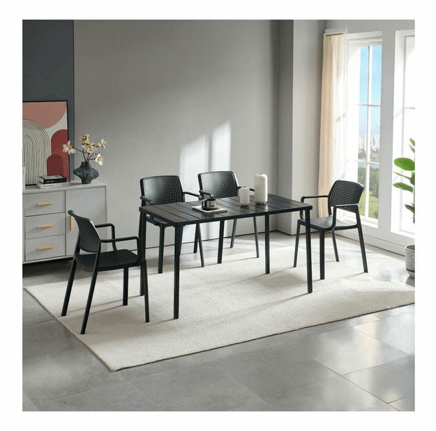 Jedálenská stolička Benton (čierna)