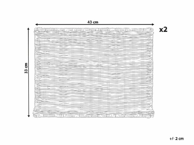 Set 2 stolnjaka Roi (prirodna)