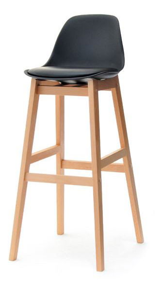 Stolička Evan (čierna + buk)