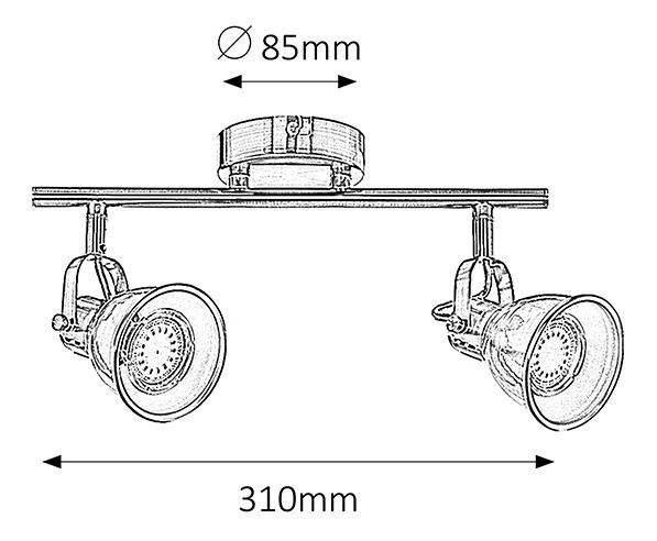 Bodové svietidlo Ralph 6728 (bronzová)