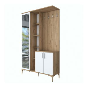 Predsoblje Emily 9 (s ogledalom) (orah + bijela)