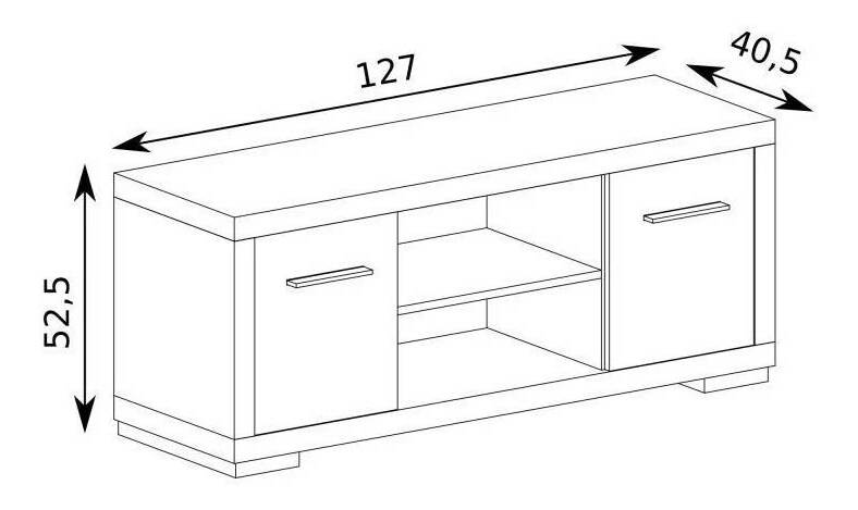 TV asztal/Szekrény Vega 24 (világos santana tölgy)