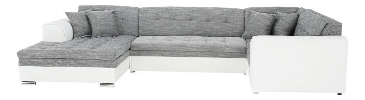 U alakú kanapé Degan (szürke + fehér) (B)