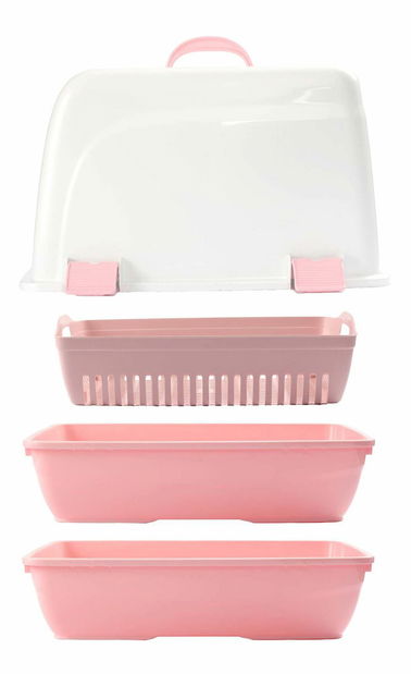 Mačací záchod Catty (ružová + biela)