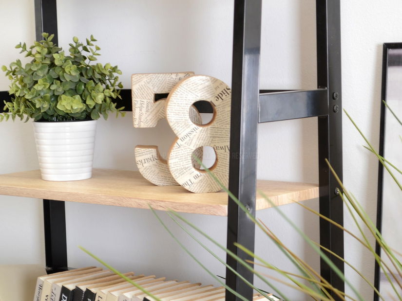 Regál Topaz (tölgy + fekete)