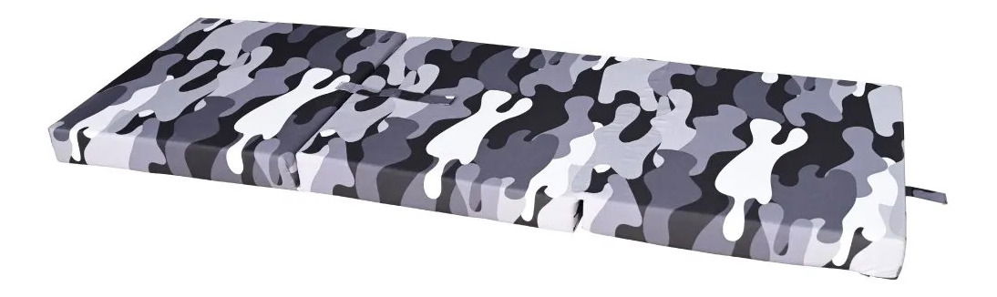 Összecsukható matrac Jongo (T2) (szürke + álcázó minta)