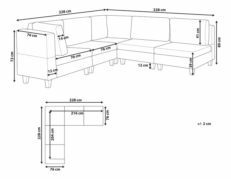 Ülőgarnitúra FELLE (bézs)