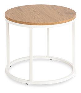 Stolić za kavu Aparentar 2 (hrast + bijela) 