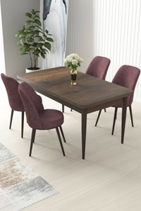 Set dining Nilla 1 (nuc baroc + roz) (pentru 4 persoane)