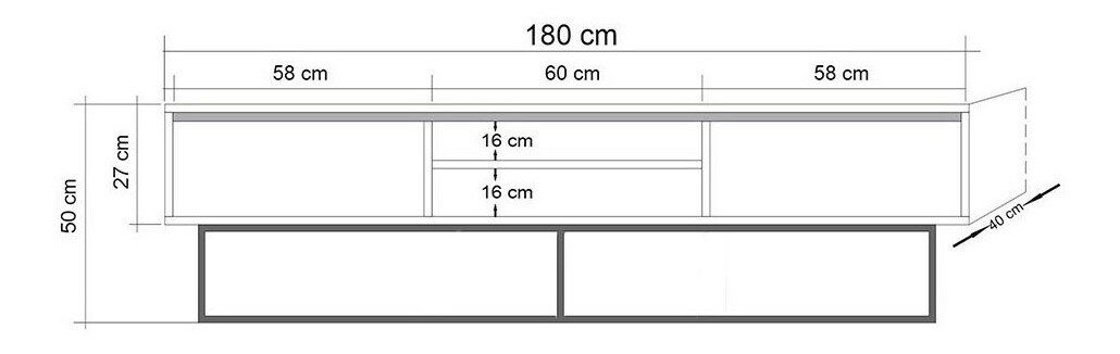 Set za dnevni boravak Laxi 7 (orah + crna)
