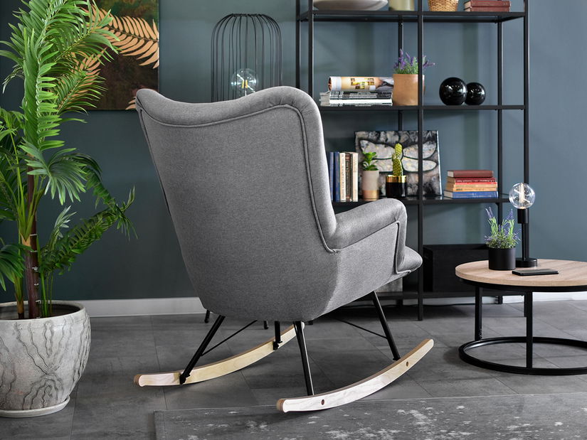 Hojdacie kreslo Laurentino (sivá + čierna)