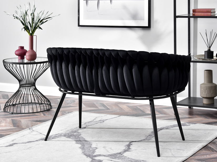 Pohovka dvojsedačka Radio (čierna)