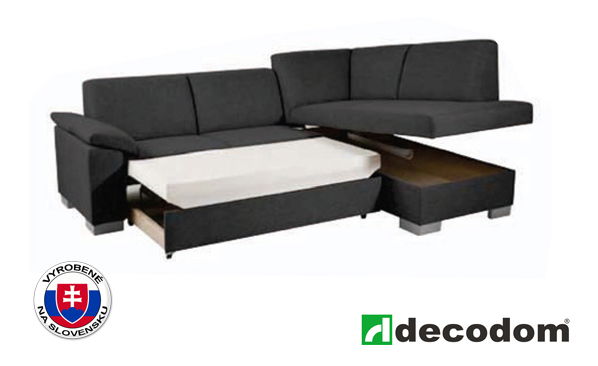 Rohová sedačka Decodom Malaga Lux antracit (P) *výpredaj