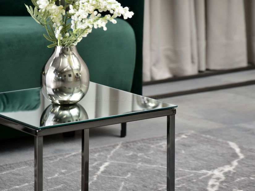 Dohányzóasztal Bella S (króm + fekete)