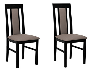 Set 2 ks. jedálenských stoličiek Zefir II (čierna + krémová) *bazár