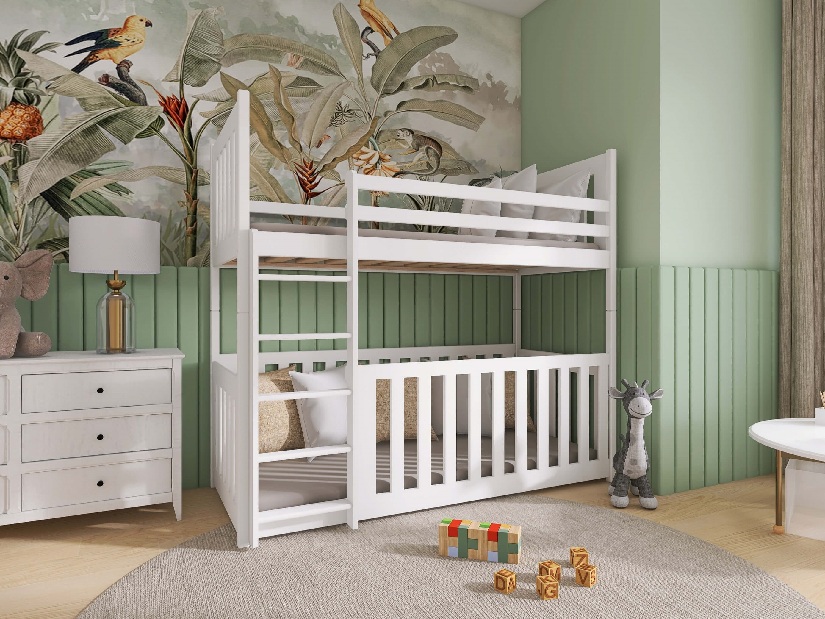 Detská posteľ 80 x 180 cm Cristine (s roštom a úl. priestorom) (borovica)