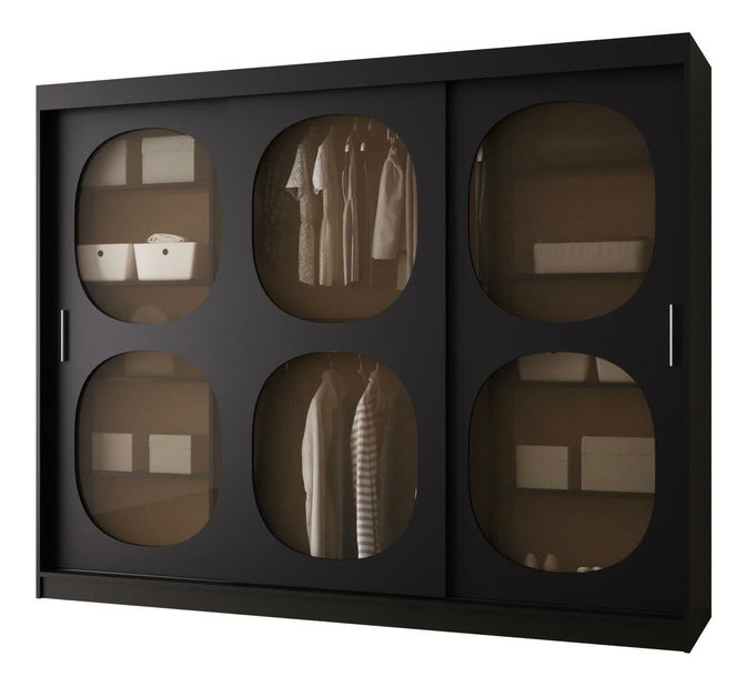 Dulap de haine 250 cm Boomer 2 (Negru)