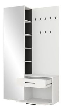 Predsoblje Levantar (bijela + crna)