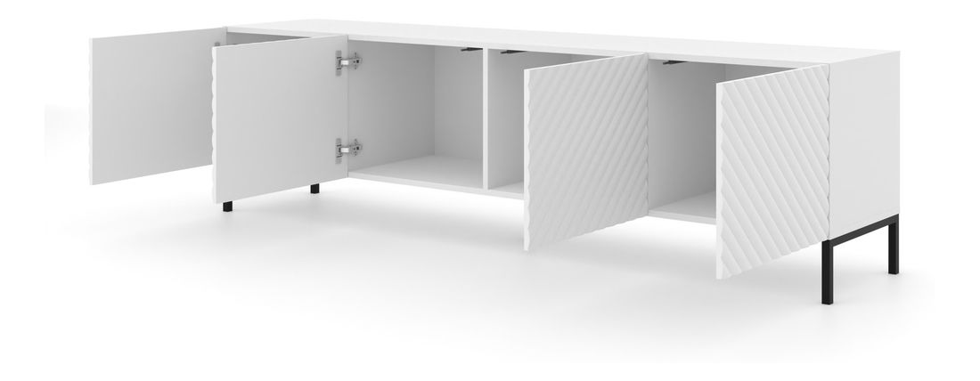 TV stolík/skrinka Surfy 4D (biela + čierna)