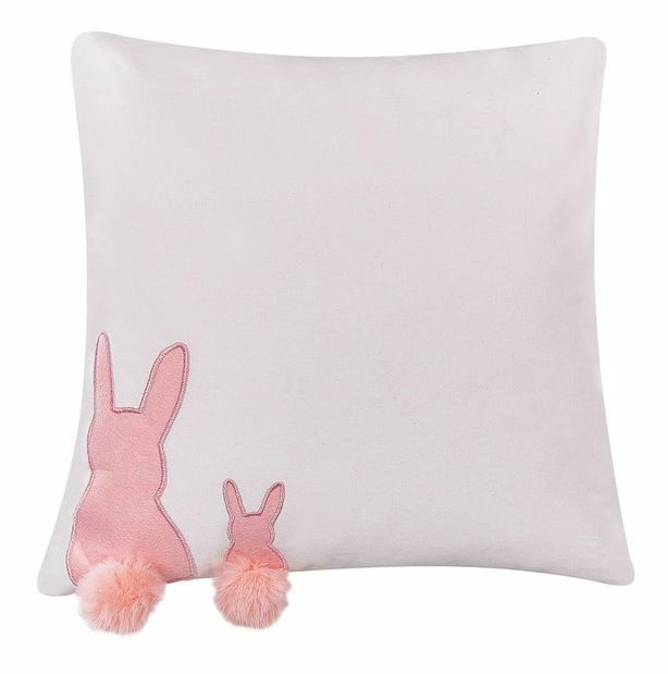 Set 2 buc perne decorative 45 x 45 cm Pilos (alb)