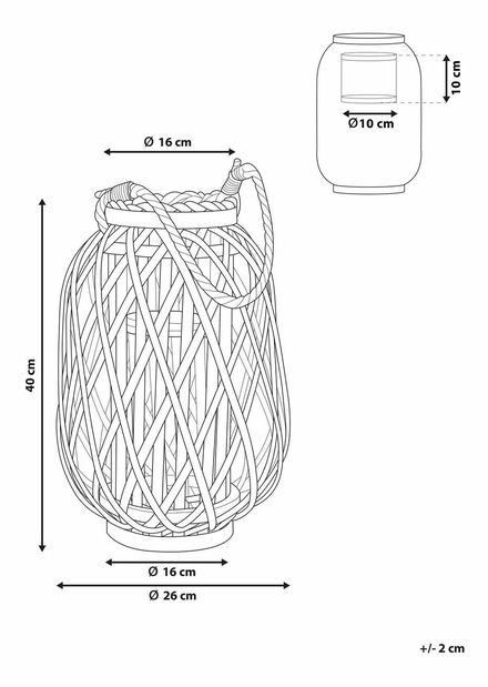 Lámpás MAURO 40 cm (fehér)