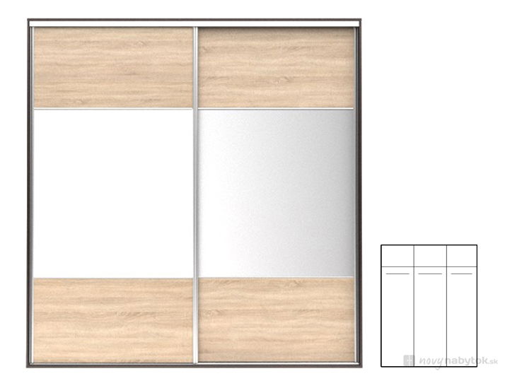 Šatníková skriňa BRW F19 SZF2M/230