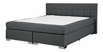 Bračni krevet Boxspring 160 cm ADIR (s madracima) (siva)