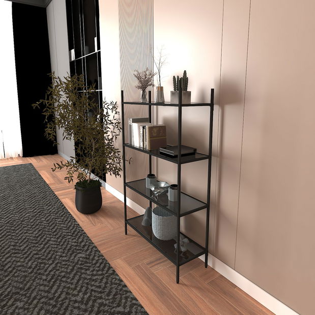 Regal Mortha (crna + dimljeno staklo)