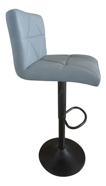 Scaun bar Seley (piele ecologică gri + negru)