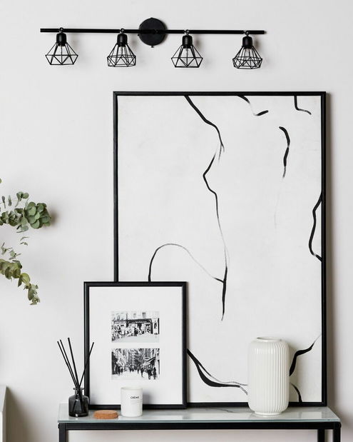 Nástenné osvetlenie Erick (čierna)