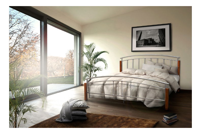 Manželská posteľ 180 cm Malbrua (s roštom)