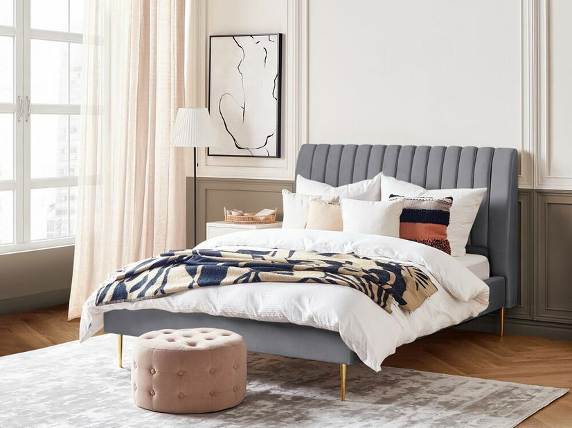 Pat matrimonial 140 cm Marvik (gri)