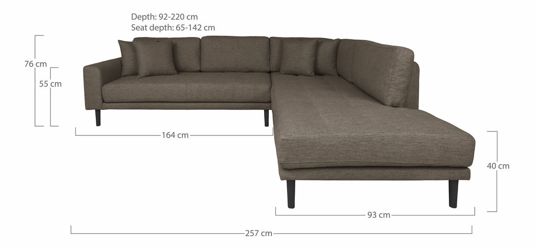 Rohová sedacia súprava (P) Lvaveriaora L (hnedá)