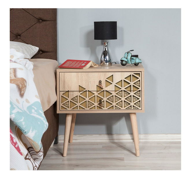 Noćni stolić Sopatu 2 (hrast sonoma)