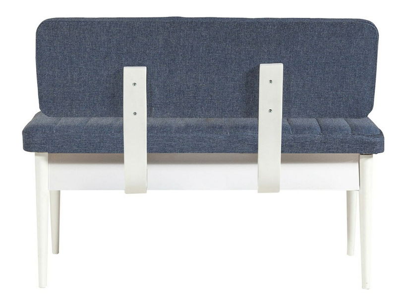 Blagovaonski stol na razvlačenje sa 2 stolice i 2 klupe Vlasta (bijela + tamnoplava)