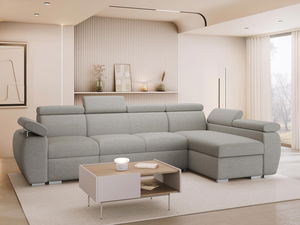 Rohová sedačka Gozo LCP (svetlosivá) (s úl. priestorom) (P)