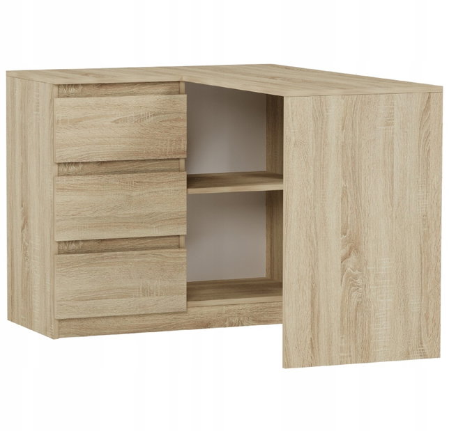 Kutni PC stol Nolmir (hrast sonoma) (L)