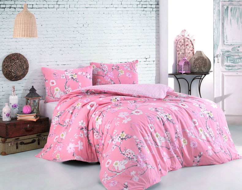 Lenjerie pat 160 x 220 cm Andreya (roz)