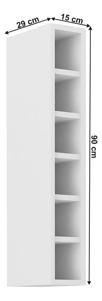 Felső konyhai polc Lesana 1 (fehér) 15 G-90 OTW