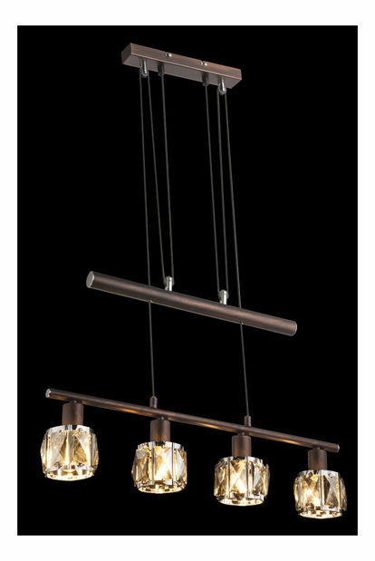 Závesné svietidlo Indiana 54357-4Z (bronzová + dymová)