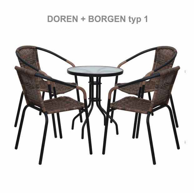 Kerti asztal Buku 1 (fekete) *bazár