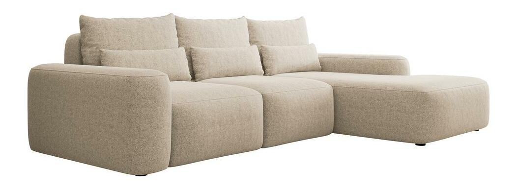 Colțar Carlito (D) (bej deschis + negru)