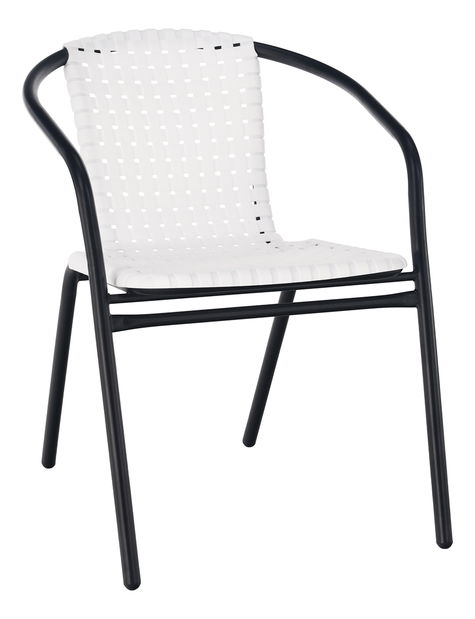 Vrtna stolica Brittaney (bijela + crna) 