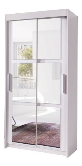 Ruhásszekrény Kenton 120 (fehér + tükör)