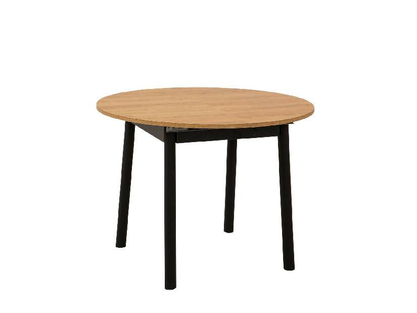 Set mobilier sufragerie Duvasa 6 (stejar + negru) (pentru 2 persoane)