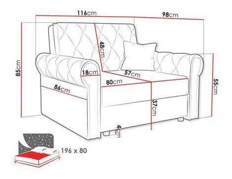 Pohovka Clivia Roma I (béžová) *bazár
