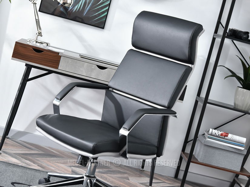 Fotel Blondie (fekete + króm)